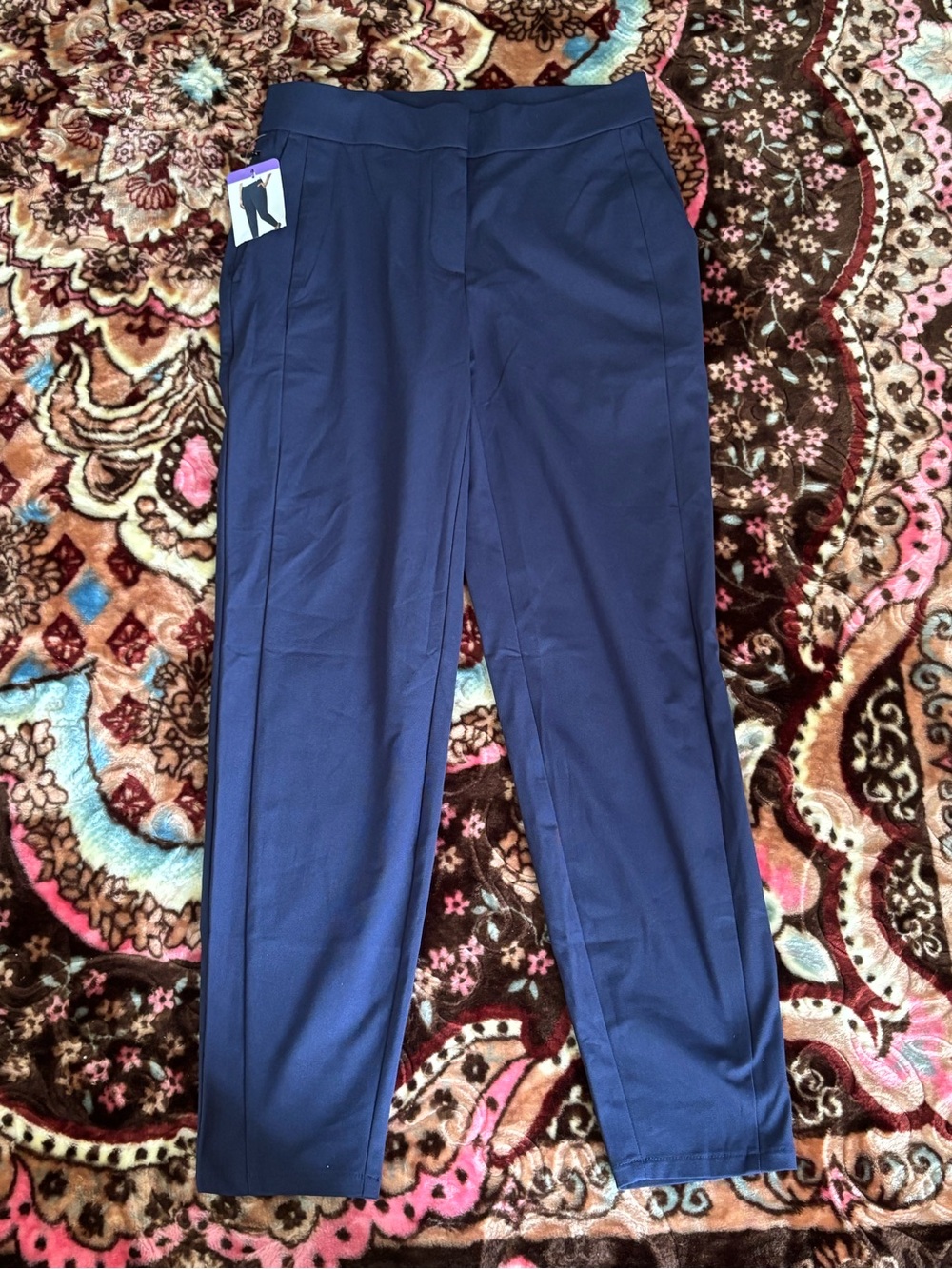 Modern Ambition Women’s Navy Blue Straight-Leg Pants Size 4